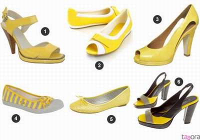 chaussure jaune femme pas chere